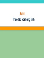 Tiet 18-19.Thao tác với bảng tính