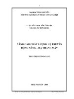 nâng cao chất lượng hệ truyền động nâng - hạ thang máy
