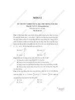 đề thi đại học môn lý 2008