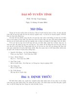 Đại số tuyến tính - Định thức