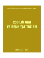 230 lời giải về bệnh tật của bé