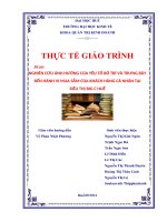 nghiên cứu ảnh hưởng của yếu tố bố trí và trưng bày đến hành vi mua sắm của khách hàng cá nhân tại siêu thị big c huế