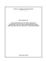 Xây dựng khu xử lý chất thải rắn sinh hoạt bằng công nghệ đốt BDAnpha trên địa bàn huyện Tĩnh Gia, tỉnh Thanh Hóa