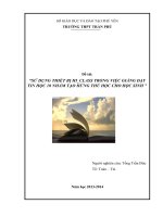 Đề tài nghiên cứu khoa học sư phạm ứng dụng sử dụng thiết bị hi class trong việc giảng dạy tin học 10 nhằm nâng cao hứng thú học cho học sinh
