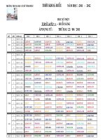 Thời khóa biểu HK I năm học 2011-2012
