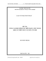 nâng cao độ chính xác biên dạng góc ngoài khi cắt trên máy cắt dây cw-322s