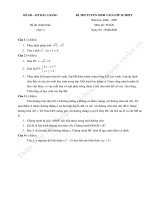 Đề thi toán tuyển sinh vào lớp 10 tỉnh Bắc Giang từ 2006 - 2011