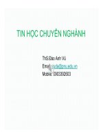 bài giảng tin học chuyên ngành tạo bài thuyết trình cơ bản ths đào anh vũ