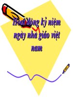 Hoạt động kỷ niệm ngày nhà giáo Việt Nam