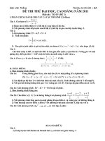 Đề + Đáp án chi tiết Ôn thi ĐH + CĐ