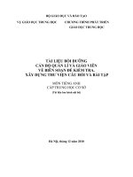 Chuyên đề ra đề kt môn T. Anh Thcs