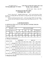KẾ HOẠCH CHUYÊN MÔN NĂM HỌC 2011-2012