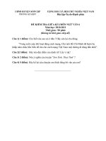 đề thi giữa học kì I