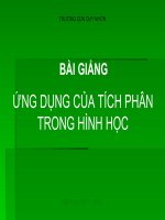 bài giảng giải tích 12 chương 3 bài 3 ứng dụng tích phân trong hình học