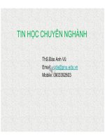 bài giảng tin học chuyên ngành giới thiệu giao diện ppt 2010 ths đào anh vũ