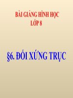 bài giảng hình học 8 chương 1 bài 6 đối xứng trục