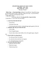 ĐỀ KIỂM TRA KHẢO SÁT CHẤT LƯỢNG  LOP 2