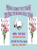 TẬP ĐỌC 3: ĐỐI ĐÁP VỚI VUA