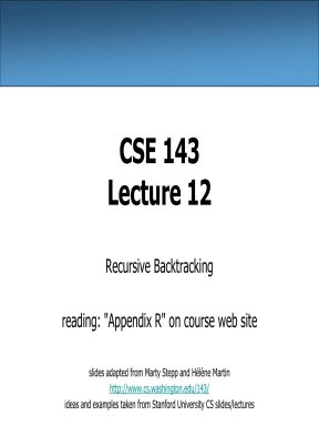 Recursive backtracking in algorithm