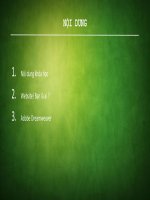 Giáo trình thiết kế webthiết kế web với dreamweaver