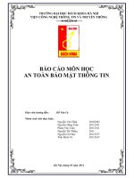 Báo cáo môn học an toàn bảo mật thông tin