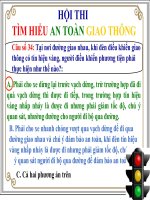 Câu hỏi hướng dẫn thi tìm hiểu An toàn giao thông THCS phần 3