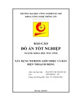 Báo cáo đồ án tốt nghiệp nghành khoa học máy tính xây dựng WEBSITE giới thiệu và bán điện thoại di động