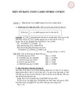 Phân dạng toán Casio (phần số học)