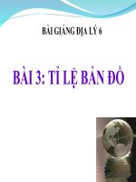 bài giảng địa lý 6 bài 3 tỉ lệ bản đồ