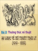 MT 6 - Bài 8 Thường thức Mỹ thuật