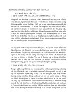 ĐỀ CƯƠNG môn đại CƯƠNG văn hóa VIỆT NAM