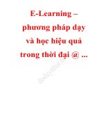 Chuyên đề chuyên đề CNTT  e learning – phương pháp dạy và học hiệu quả trong thời đại