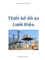ĐỒ ÁN LƯỚI ĐIỆN ĐẠI HỌC BÁCH KHOA HÀ NỘI ( Tải về chùi đít)