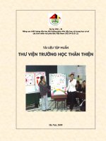 TÀI LIỆU TẬP HUẤN THƯ VIỆN TRƯỜNG HỌC THÂN THIỆN
