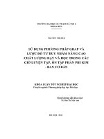 Sử dụng phương pháp Grap và lược đồ tư duy nhằm nâng cao chất lượng dạy và học trong các giờ luyện tập, ôn tập phần phi kim, Ban cơ bản