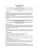 TIÊU CHUẨN QUỐC GIA TCVN 8730 : 2012 ĐẤT XÂY DỰNG CÔNG TRÌNH THỦY LỢI - PHƯƠNG PHÁP XÁC ĐỊNH ĐỘ CHẶT CỦA ĐẤT SAU ĐẦM NÉN TẠI HIỆN TRƯỜNG