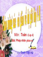 Nhân hai phân số lớp 4