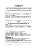 TIÊU CHUẨN QUỐC GIA TCVN 8727 : 2012 ĐẤT XÂY DỰNG CÔNG TRÌNH THỦY LỢI - PHƯƠNG PHÁP XÁC ĐỊNH TỔNG HÀM LƯỢNG VÀ HÀM LƯỢNG CÁC ION THÀNH PHẦN MUỐI HÒA TAN CỦA ĐẤT TRONG PHÒNG THÍ NGHIỆM