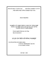 nghiên cứu biện pháp canh tác tổng hợp nâng cao hiệu quả sản xuất cây gừng tại bắc kạn và hòa bình
