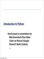 Introduction to python lecture