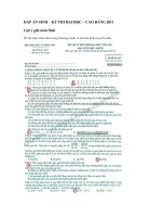 đề thi-đáp án kỳ thi Đại học-Cao đẳng môn Sinh 2011