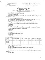 Mẫu kế hoạch chuyên môn 2011-2012