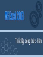 Một số hàm thông dụng trong excel