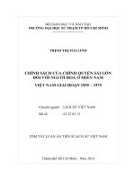 chính sách của chính quyền sài gòn đối với người hoa ở miền nam việt nam giai đoạn 1955-1975
