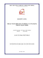 THUẬT TOÁN ĐIỀN ĐẦY Ô TRỐNG VÀ ỨNG DỤNG TRONG MẠNG OBSR