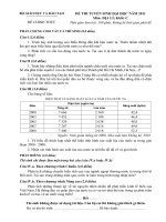 Đề thi đại học môn Địa lí năm 2011