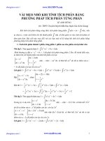 Mẹo nhỏ để tính tích phân từng phần