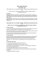 TIÊU CHUẨN QUỐC GIA TCVN 9168 : 2012 CÔNG TRÌNH THỦY LỢI - HỆ THỐNG TƯỚI TIÊU - PHƯƠNG PHÁP XÁC ĐỊNH HỆ SỐ TƯỚI LÚA