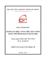 ĐÁNH GIÁ HIỆU NĂNG SIÊU MÁY TÍNH BẰNG MÔ HÌNH MẠNG HÀNG ĐỢI