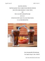 Đê tài 51 nước ngọc có gas giá trị dinh dưỡng và vai trò dinh dưỡng